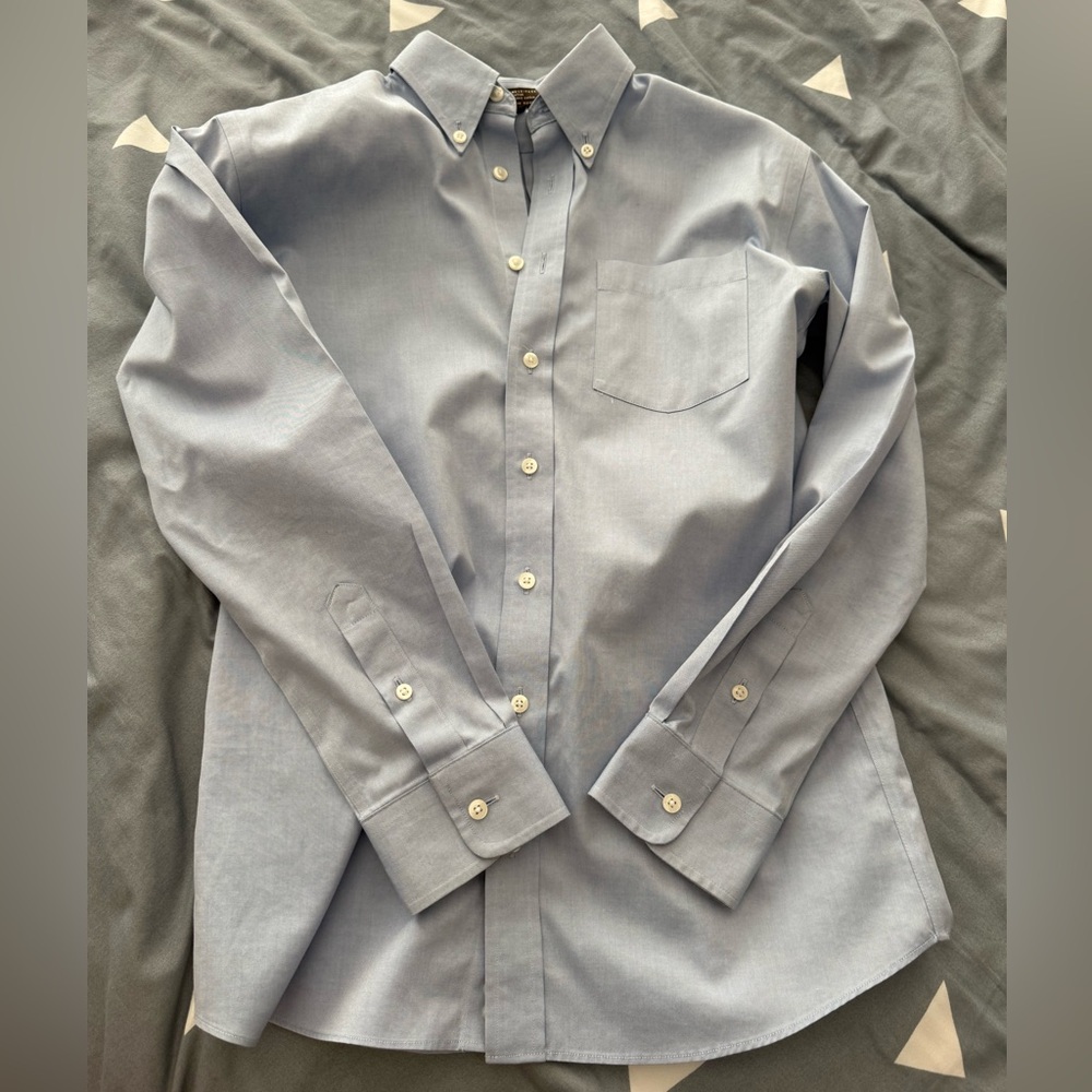 Nordstrom size 14 boys blue button down dress shirt